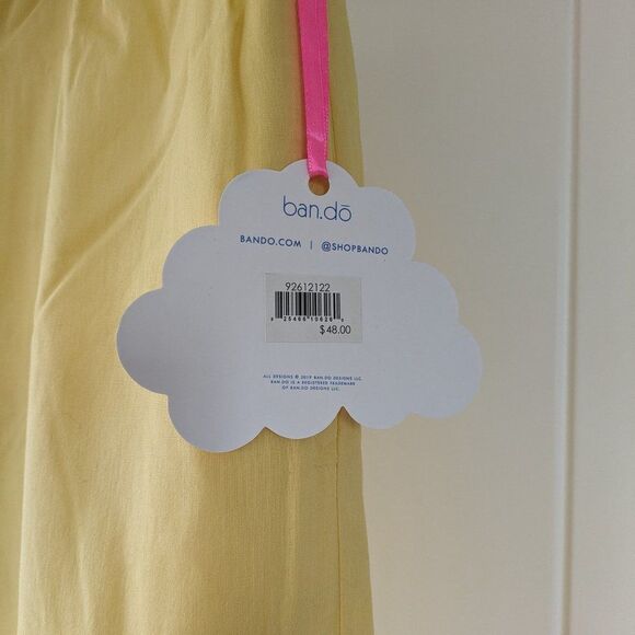 ban.do Cropped Leisure Pants Daisy Chain Yellow PJ Bottoms (SIZE S) NWT - Picture 5 of 8